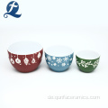 China individuell bedruckte bunte Steinzeug Geschirr Keramik Schalen Set